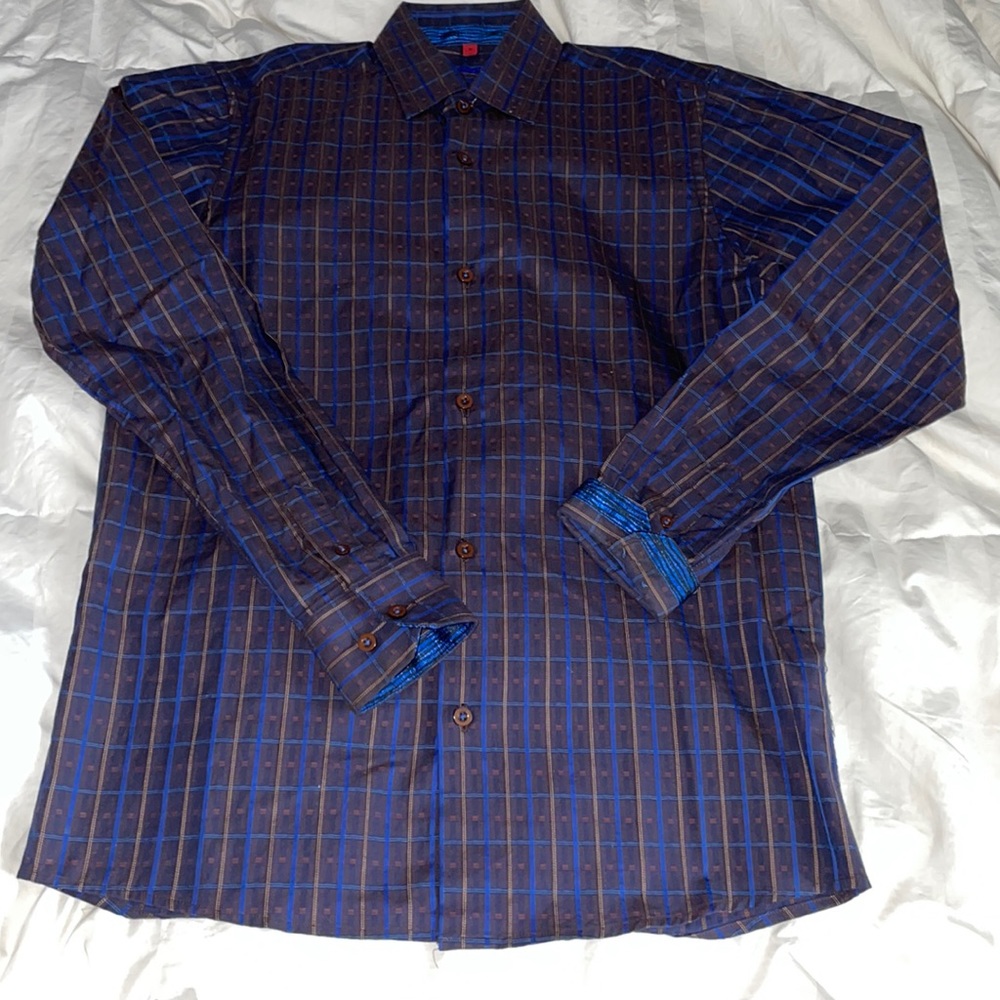 BOYS VERY HIGH END BOUTIQUE DRESS SHIRT 18 VEUC DETAILS CUFFS